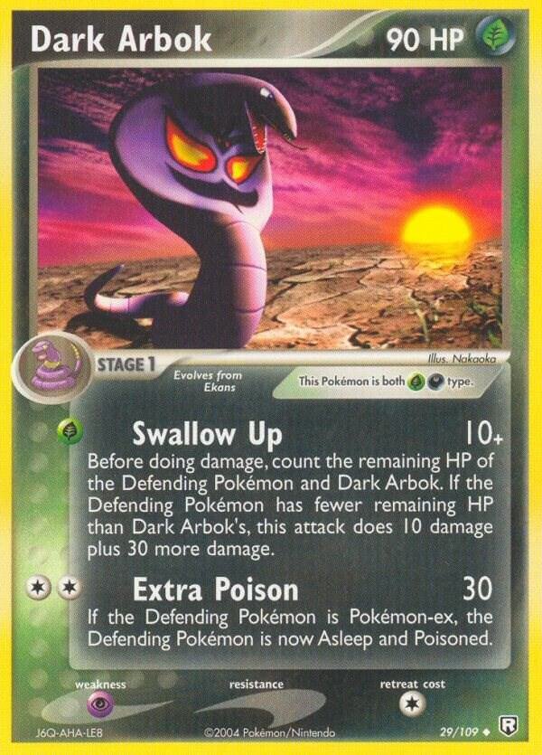 Dark Arbok 29/109 Reverse Holofoil Team Rocket Returns Dark Arbok 29/109 Reverse Holofoil Team Rocket Returns