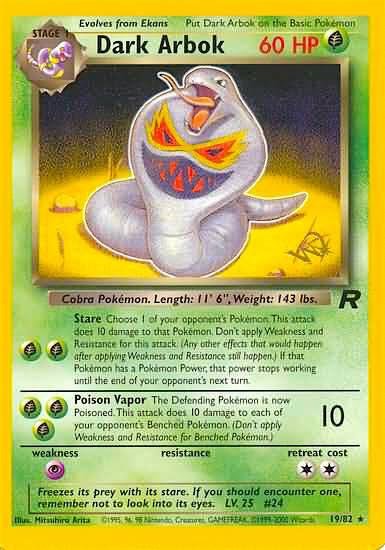 Dark Arbok [W Stamped] 19/82 Normal WoTC Promo