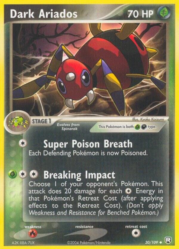 Dark Ariados 30/109 Reverse Holofoil Team Rocket Returns Dark Ariados 30/109 Reverse Holofoil Team Rocket Returns