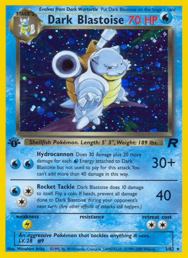 Dark Blastoise (3) 03/82 Unlimited Holofoil Team Rocket