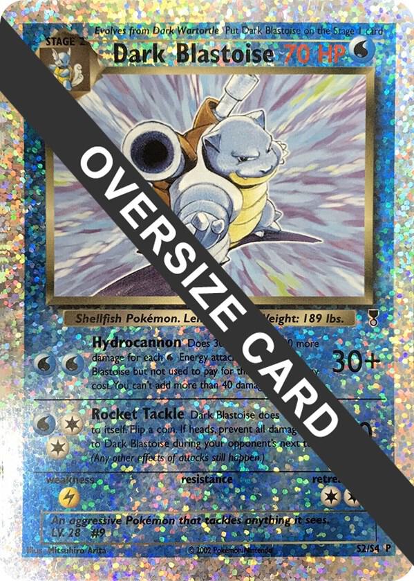 Dark Blastoise S2/S4 (Box Topper) Reverse Holofoil Jumbo Cards