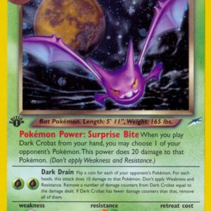 Dark Crobat 002/105 1st Edition Holofoil Neo Destiny