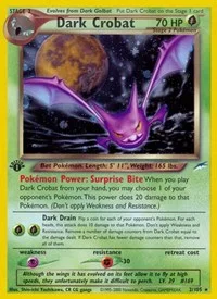 Dark Crobat | 002/105 | 1st Edition Holofoil | Neo Destiny
