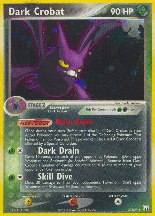Dark Crobat 3/109 Reverse Holofoil Team Rocket Returns Dark Crobat 3/109 Reverse Holofoil Team Rocket Returns