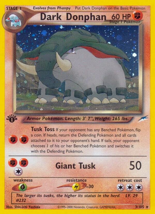 Dark Donphan 003/105 Unlimited Holofoil Neo Destiny Dark Donphan 003/105 Unlimited Holofoil Neo Destiny