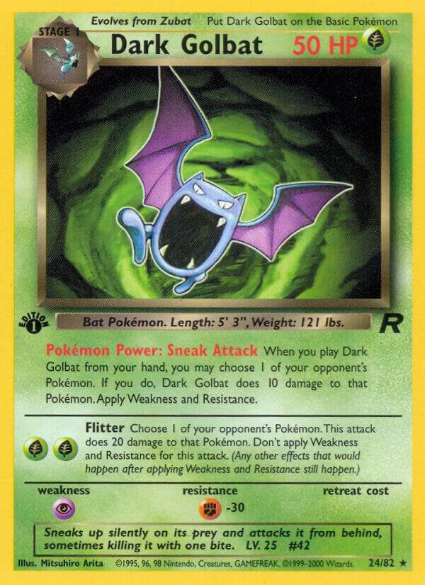 Dark Golbat (24) 24/82 1st Edition Team Rocket