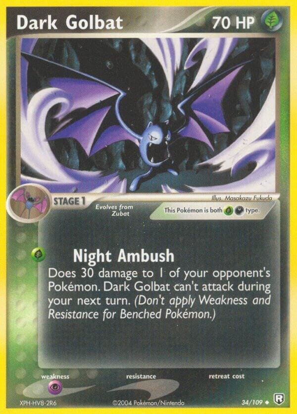 Dark Golbat 34/109 Reverse Holofoil Team Rocket Returns Dark Golbat 34/109 Reverse Holofoil Team Rocket Returns