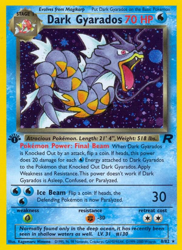 Dark Gyarados (8) 08/82 Unlimited Holofoil Team Rocket Dark Gyarados (8) 08/82 Unlimited Holofoil Team Rocket