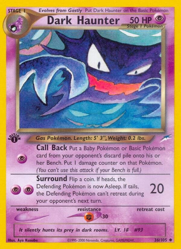 Dark Haunter 036/105 1st Edition Neo Destiny Dark Haunter 036/105 1st Edition Neo Destiny