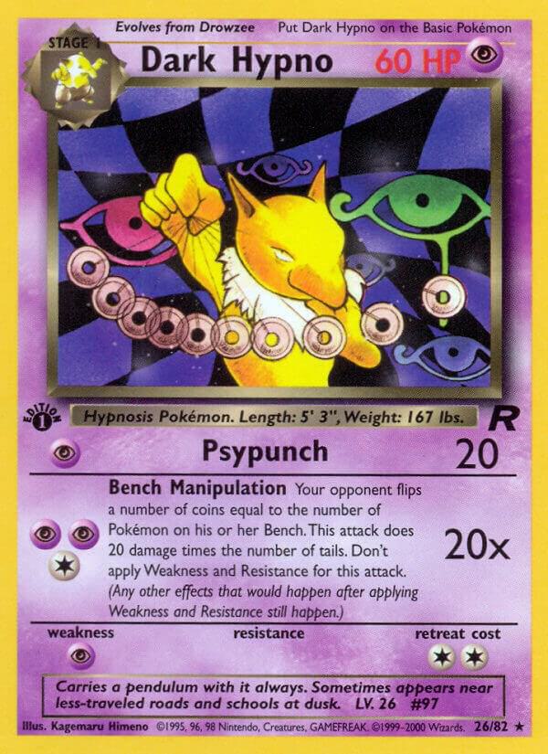 Dark Hypno (26) 26/82 1st Edition Team Rocket