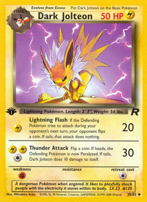 Dark Jolteon 38/82 1st Edition Team Rocket Dark Jolteon 38/82 1st Edition Team Rocket