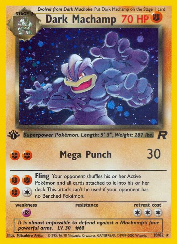 Dark Machamp (10) 10/82 1st Edition Holofoil Team Rocket Dark Machamp (10) 10/82 1st Edition Holofoil Team Rocket
