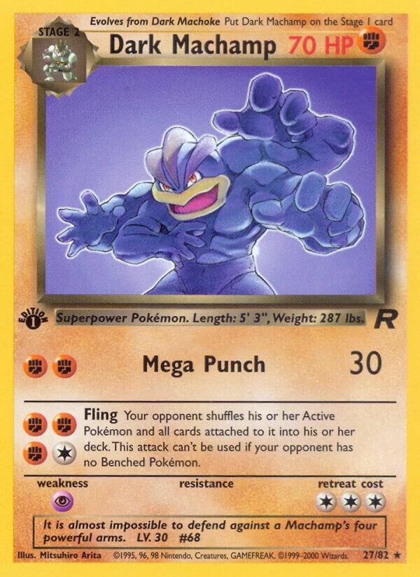 Dark Machamp (27) 27/82 1st Edition Team Rocket Dark Machamp (27) 27/82 1st Edition Team Rocket