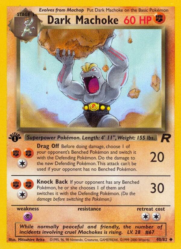 Dark Machoke 40/82 1st Edition Team Rocket Dark Machoke 40/82 1st Edition Team Rocket