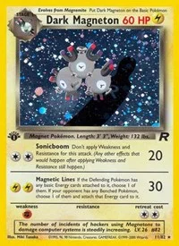 Dark Magneton (11) | 11/82 | 1st Edition Holofoil | Team Rocket