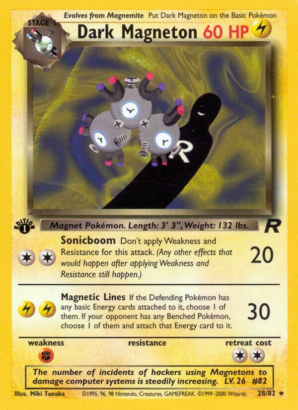 Dark Magneton (28) 28/82 1st Edition Team Rocket