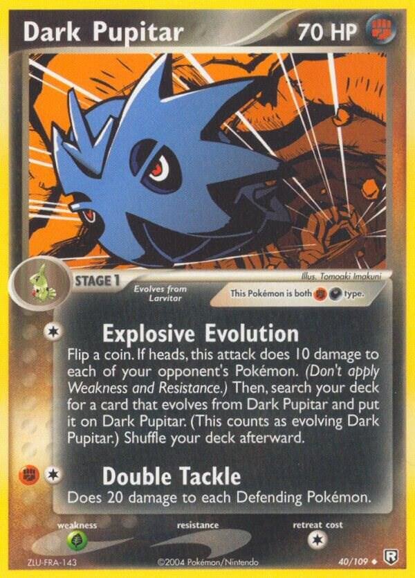 Dark Pupitar 040/109 Reverse Holofoil Team Rocket Returns