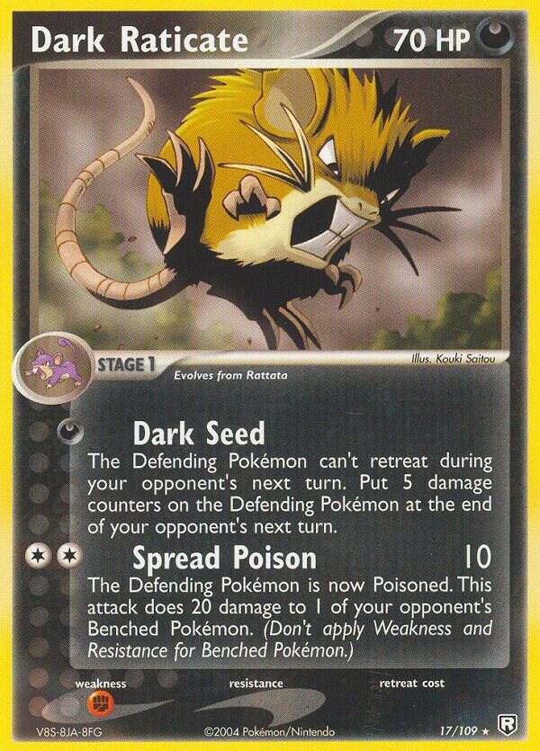 Dark Raticate 17/109 Reverse Holofoil Team Rocket Returns