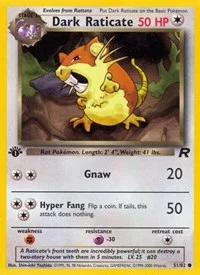 Dark Raticate | 51/82 | 1st Edition | Team Rocket
