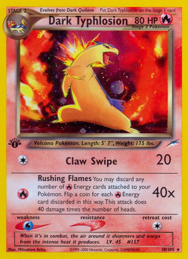 Dark Typhlosion 010/105 1st Edition Holofoil Neo Destiny