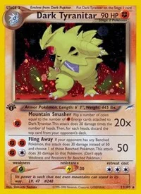 Dark Tyranitar | 011/105 | 1st Edition Holofoil | Neo Destiny