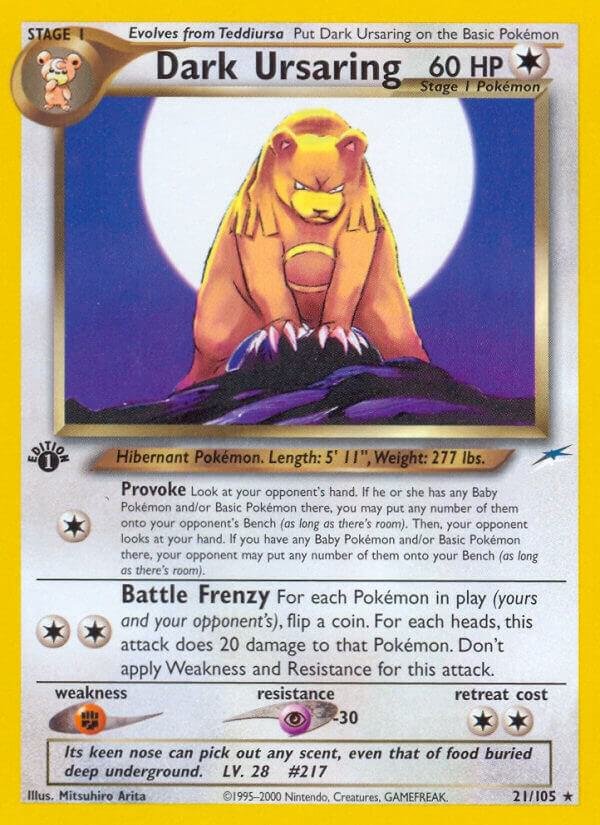 Dark Ursaring 021/105 1st Edition Neo Destiny