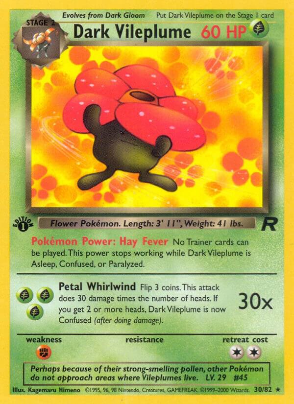 Dark Vileplume (30) 30/82 1st Edition Team Rocket