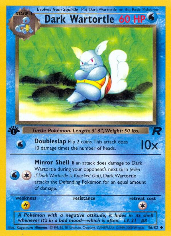 Dark Wartortle 46/82 1st Edition Team Rocket