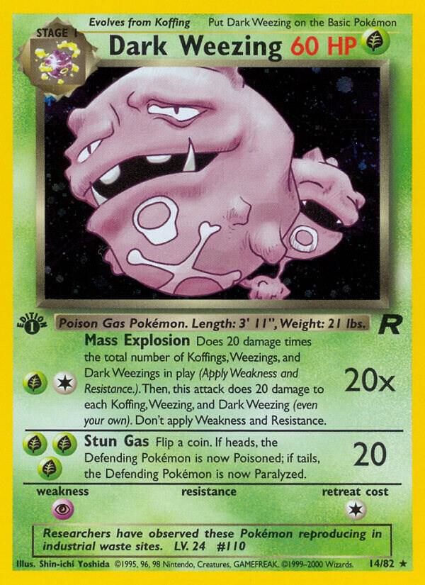 Dark Weezing (14) 14/82 Unlimited Holofoil Team Rocket Dark Weezing (14) 14/82 Unlimited Holofoil Team Rocket