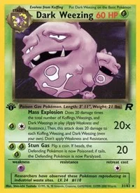 Dark Weezing (31) | 31/82 | 1st Edition | Team Rocket