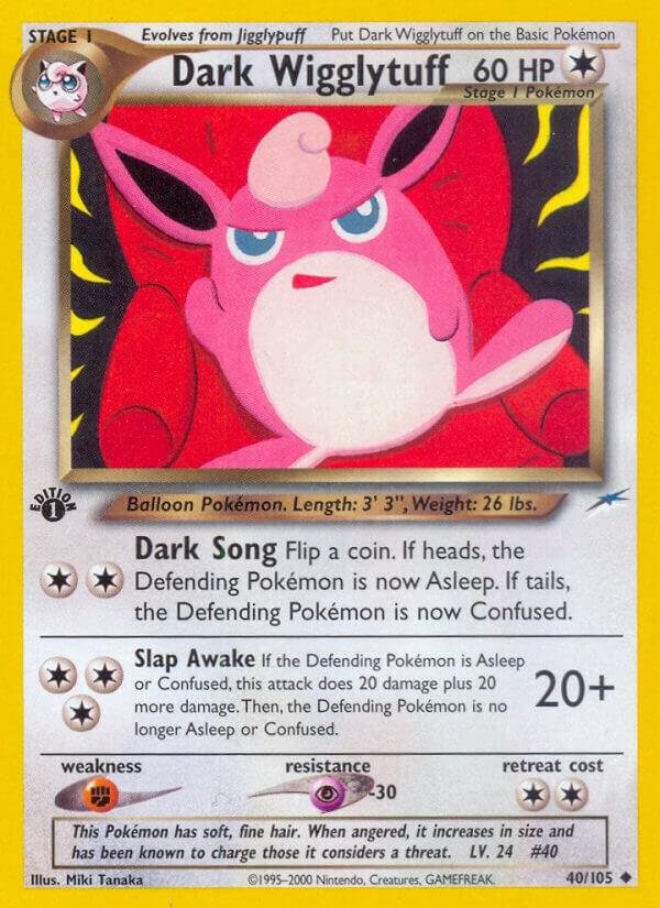 Dark Wigglytuff 040/105 1st Edition Neo Destiny