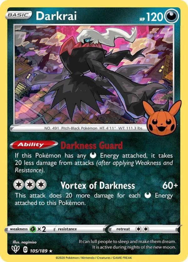 Darkrai 105/189 Holofoil Trick or Trade BOOster Bundle