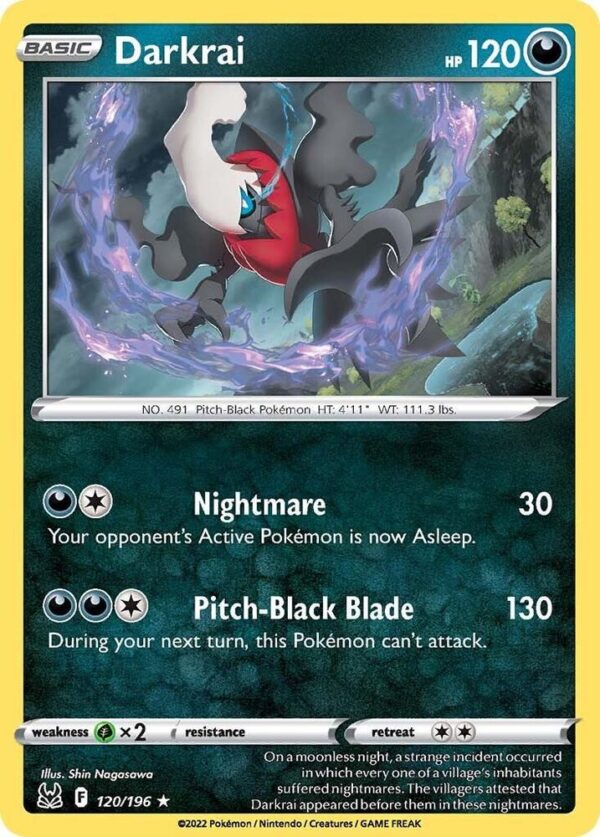 Darkrai 120/196 Holofoil SWSH11: Lost Origin Darkrai 120/196 Holofoil SWSH11: Lost Origin