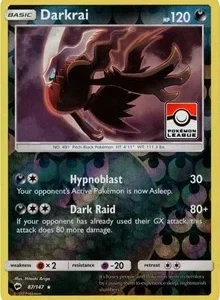 Darkrai | 87/147 (Pokemon League) | 087/147 | Reverse Holofoil | League & Championship Cards