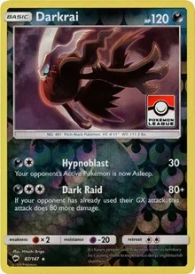 Darkrai | 87/147 (Pokemon League) | 087/147 | Reverse Holofoil | League & Championship Cards