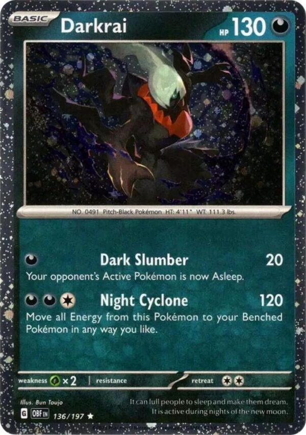 Darkrai (Cosmos Holo) 136/197 Holofoil Miscellaneous Cards & Products Darkrai (Cosmos Holo) 136/197 Holofoil Miscellaneous Cards & Products