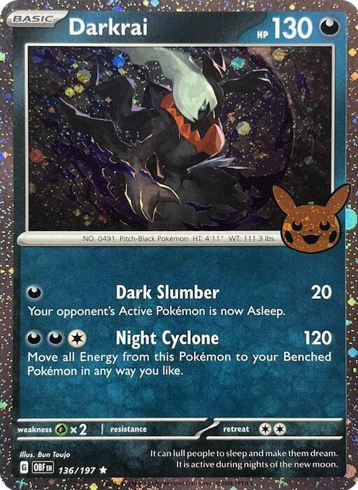 Darkrai (Cosmos Holo) 136/197 Holofoil Trick or Trade BOOster Bundle 2024