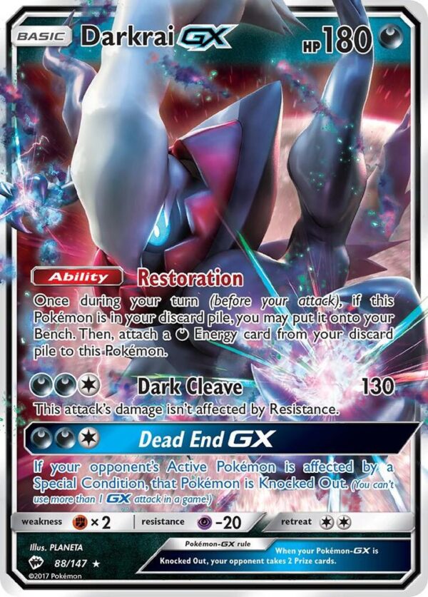 Darkrai GX 88/147 Holofoil SM – Burning Shadows