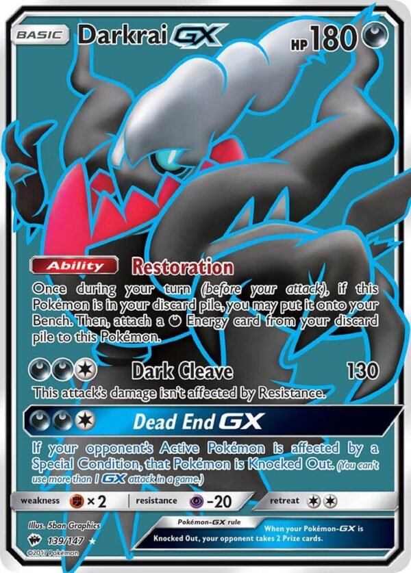 Darkrai GX (Full Art) 139/147 Holofoil SM – Burning Shadows