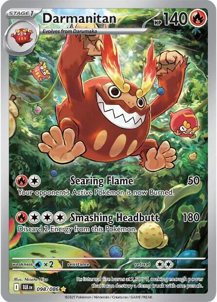 Darmanitan 098/086 Holofoil SV: Black Bolt