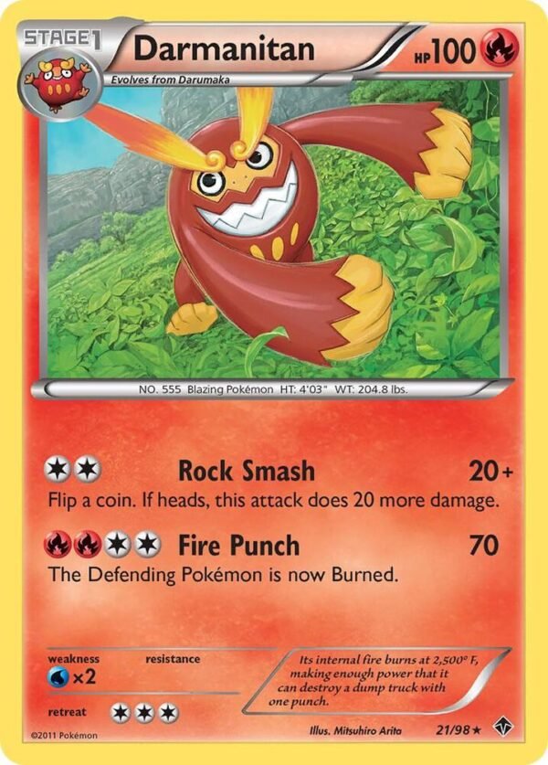 Darmanitan 21/98 Reverse Holofoil Emerging Powers Darmanitan 21/98 Reverse Holofoil Emerging Powers