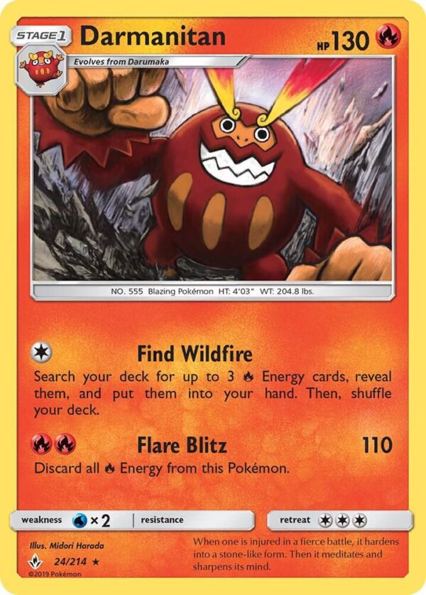 Darmanitan 24/214 Reverse Holofoil SM – Unbroken Bonds