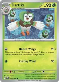 Dartrix | 004/064 | Reverse Holofoil | SV: Shrouded Fable Dartrix | 004/064 | Reverse Holofoil | SV: Shrouded Fable