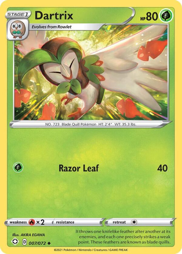 Dartrix 007/072 Normal Shining Fates