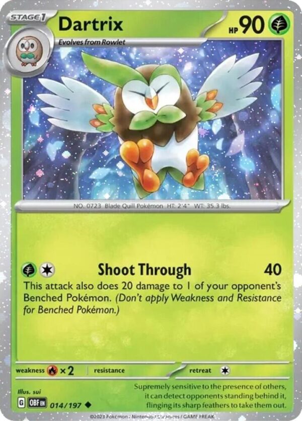 Dartrix 014/197 (Cosmos Holo) Holofoil Miscellaneous Cards & Products Dartrix 014/197 (Cosmos Holo) Holofoil Miscellaneous Cards & Products