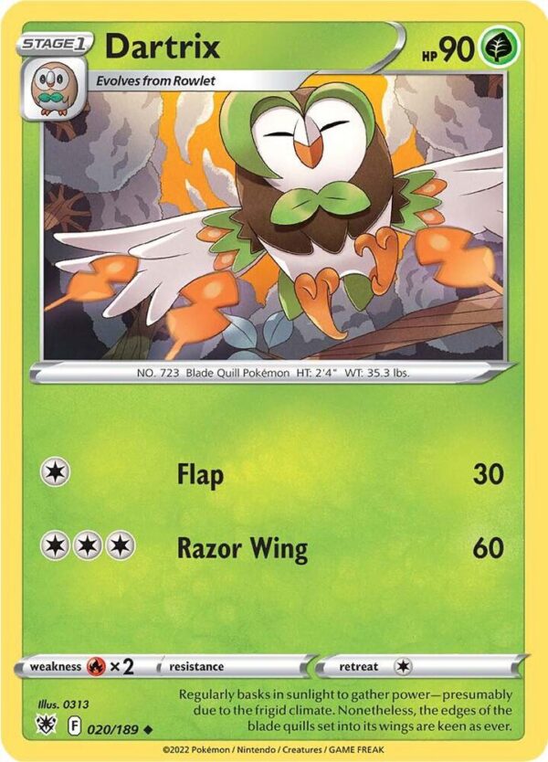 Dartrix 020/189 Normal SWSH10: Astral Radiance
