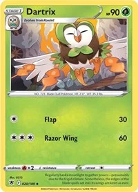 Dartrix | 020/189 | Reverse Holofoil | SWSH10: Astral Radiance