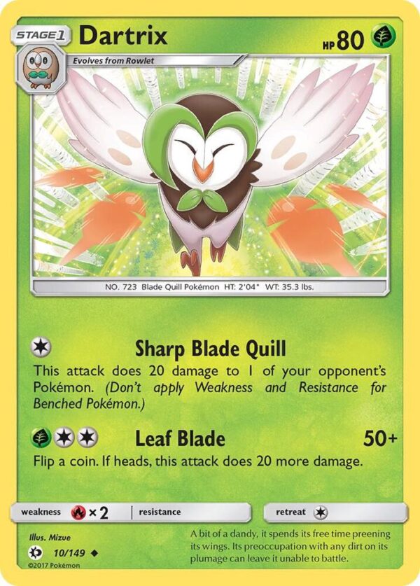 Dartrix 10/149 Reverse Holofoil SM Base Set
