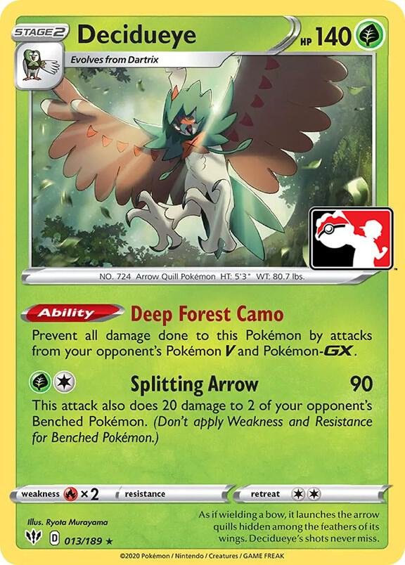 Decidueye 013/189 Normal Prize Pack Series Cards Decidueye 013/189 Normal Prize Pack Series Cards