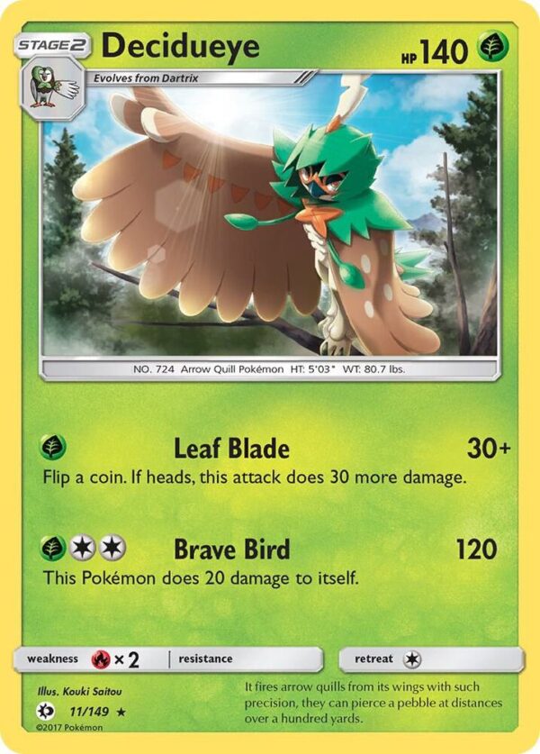 Decidueye 11/149 Normal SM Base Set Decidueye 11/149 Normal SM Base Set